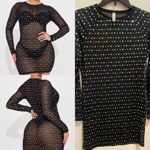 Fashion nova bedazzled black dress